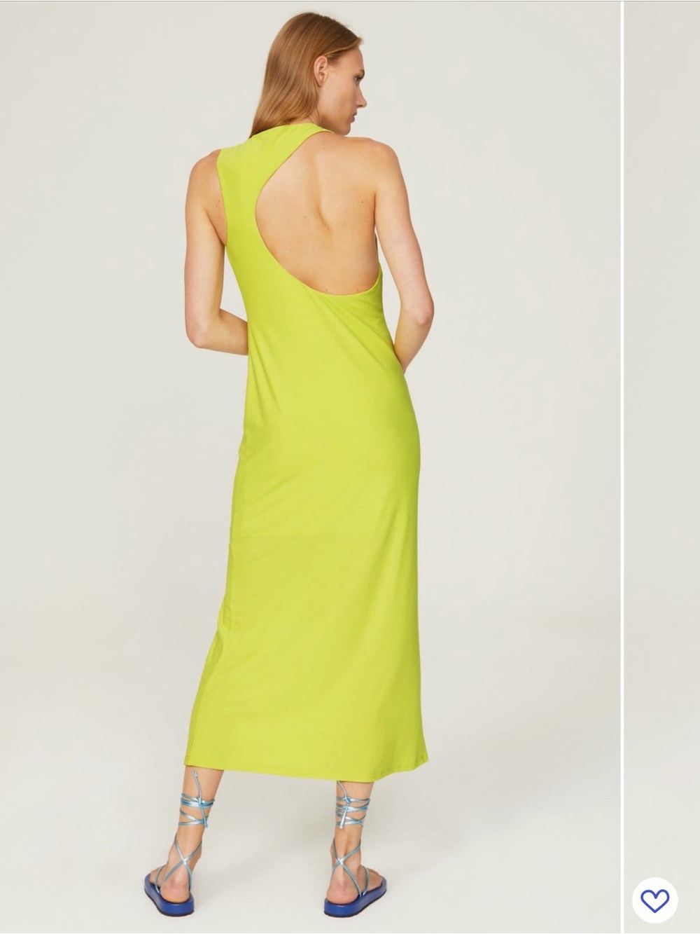 Slate & Willow Neon Lime Backless Maxi Dress